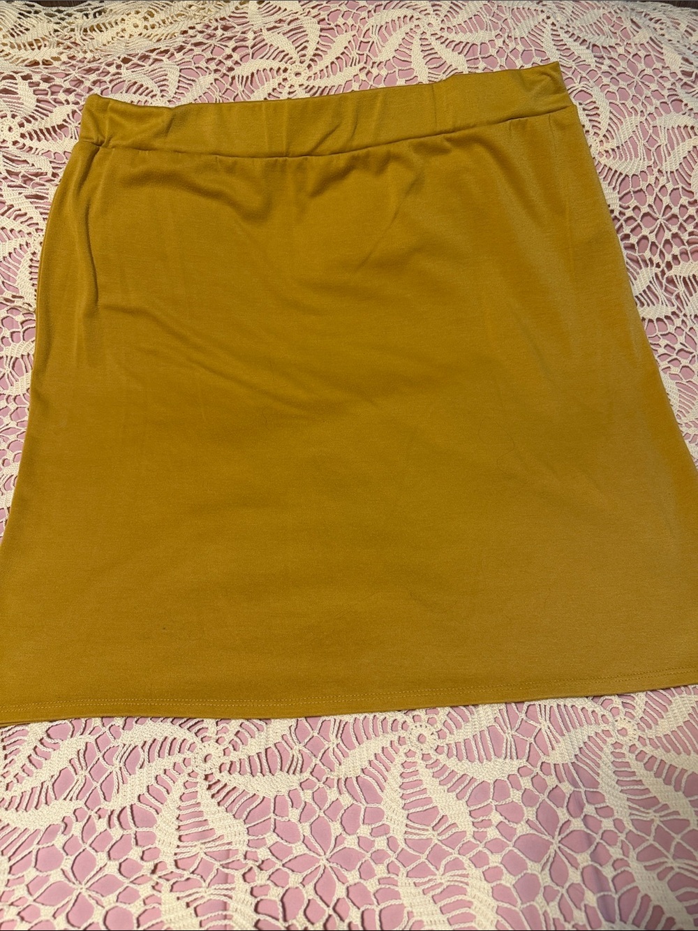 Sunny Leigh Mustard Straight Mini Skirt